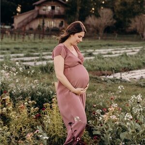 Baltic Born Mauve Maternity Maxi Dress